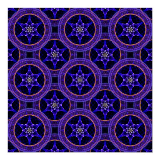Blumen Modern Boho Elegant Abstraktes Muster #505 Poster (Vorderseite)