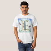 Blumen-Monogramm E T-Shirt (Vorne ganz)