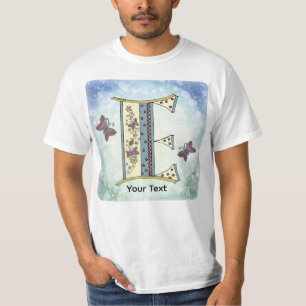 Blumen-Monogramm E T-Shirt