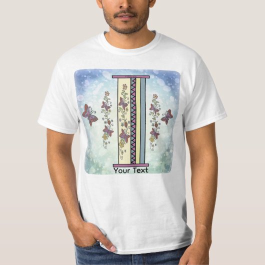 Blumen-Monogramm I T-Shirt (Vorderseite)