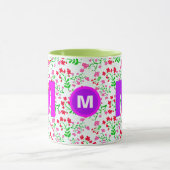 Blumen-Monogramm-Initiale-Kaffeetasse für Mädchen Tasse (Zentrum)