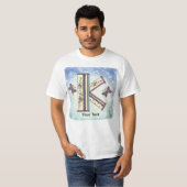 Blumen-Monogramm K T-Shirt (Vorne ganz)