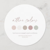 Blumen-Monogramm-Kleidungsfarben-Karte Einladung (Vorderseite)