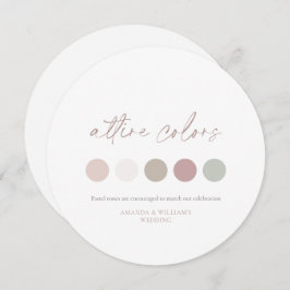 Blumen-Monogramm-Kleidungsfarben-Karte Einladung