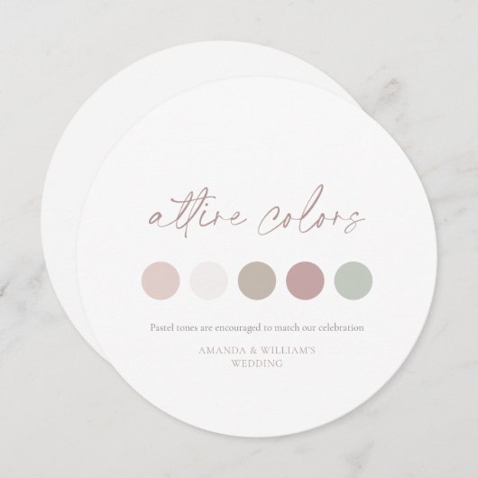 Blumen-Monogramm-Kleidungsfarben-Karte Einladung (Vorne/Hinten)