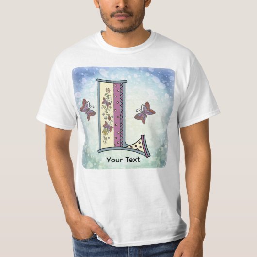 Blumen-Monogramm L T-Shirt (Vorderseite)