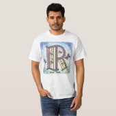 Blumen-Monogramm R T-Shirt (Vorne ganz)