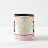 Blumen-Monogramm-Tasse – Buchstabe H Personalisier Tasse (Zentrum)