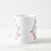Blumen-Monogramm-Tasse Kaffeetasse (Mittel)