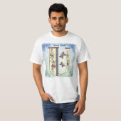 Blumen-Monogramm U T-Shirt (Vorne ganz)