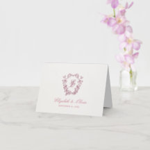Blumen-Monogramm-Wappen-Hochzeit