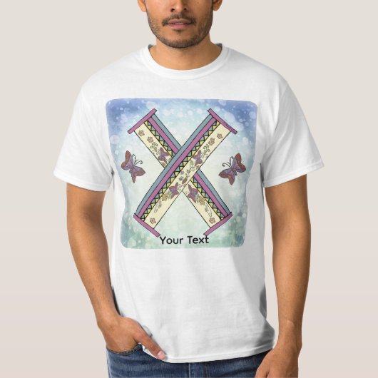 Blumen-Monogramm X T-Shirt (Vorderseite)