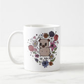 Blumen-Mops-Tasse Kaffeetasse (Links)