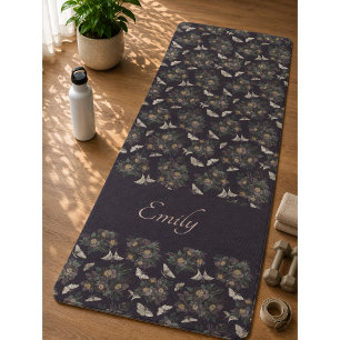 Blumen-Motten-Schmetterlings-Muster-Yoga-Matte Yogamatte