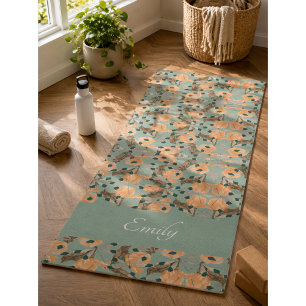 Blumen-Motten-Schmetterlingsmuster-Yoga-Matte Yogamatte