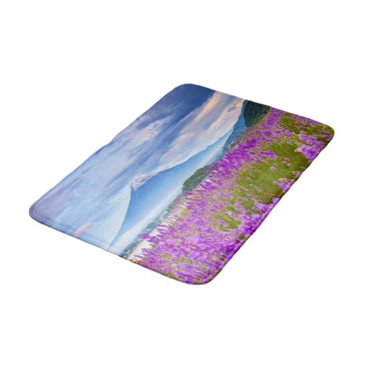 Blumen | Mount Fugi Japan Badematte (Schrägansicht)