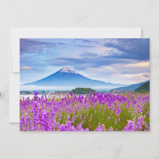 Blumen | Mount Fugi Japan Dankeskarte (Vorderseite)