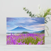 Blumen | Mount Fugi Japan Dankeskarte (Stehend Vorderseite)