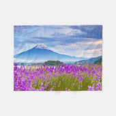 Blumen | Mount Fugi Japan Fleecedecke (Vorderseite (Horizontal))