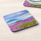 Blumen | Mount Fugi Japan Getränkeuntersetzer (Linke Seite)