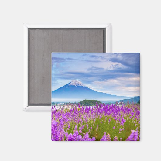 Blumen | Mount Fugi Japan Magnet (Vorderseite/Rückseite)