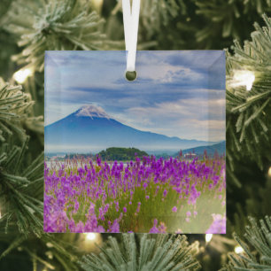 Blumen   Mount Fugi Japan Ornament Aus Glas