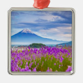 Blumen | Mount Fugi Japan Ornament Aus Metall (Vorne)