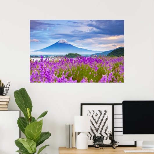 Blumen | Mount Fugi Japan Poster (Heimbüro)