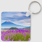 Blumen | Mount Fugi Japan Schlüsselanhänger (Rückseite)