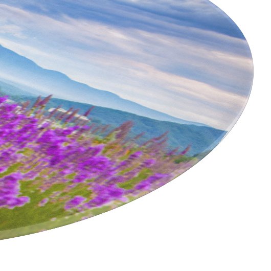 Blumen | Mount Fugi Japan Schneidebrett (Ecke)