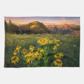 Blumen | Mountain Meadow Crested Butte Colorado Geschirrtuch (Horizontal)