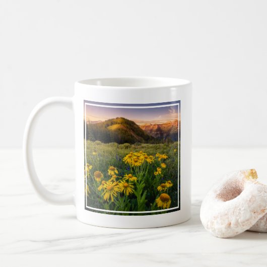 Blumen | Mountain Meadow Crested Butte Colorado Kaffeetasse (Mit Donut)
