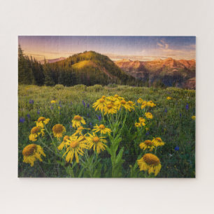 Blumen   Mountain Meadow Crested Butte Colorado Puzzle