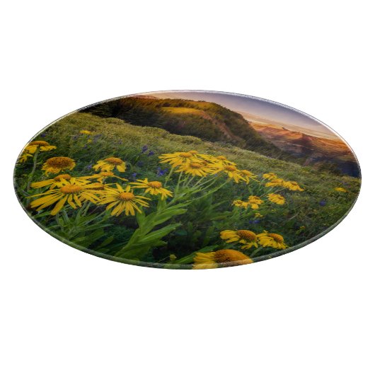 Blumen | Mountain Meadow Crested Butte Colorado Schneidebrett (Ecke)