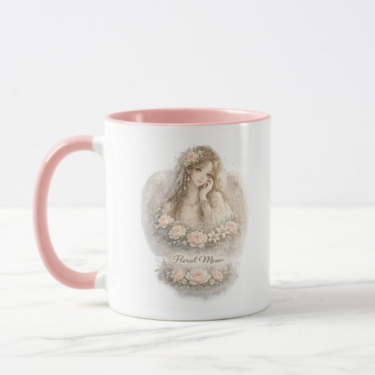 Blumen-Muse Engel-Tasse Tasse (Links)