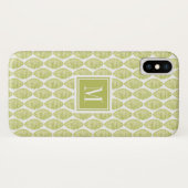 Blumen-Muster des Monogramm-| Hygge Case-Mate iPhone Hülle (Rückseite (Horizontal))