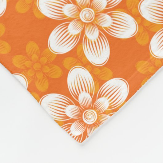 Blumen-Muster Fleecedecke (Ecke)