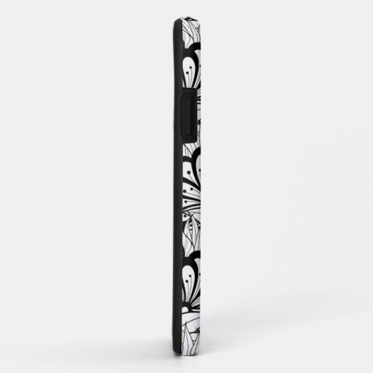 Blumen-Muster-Gekritzel Case-Mate iPhone Hülle (Hinten/Rechts)