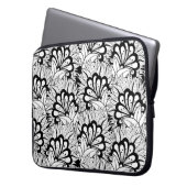 Blumen-Muster-Gekritzel Laptopschutzhülle (Vorderseite Links)