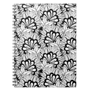 Blumen-Muster-Gekritzel Notizblock