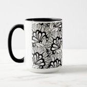 Blumen-Muster-Gekritzel Tasse (Links)
