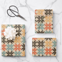 Blumen Muster Geschenkpapier - "Vintage Blossom" Set