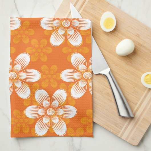 Blumen-Muster Handtuch (Viertel Falte)