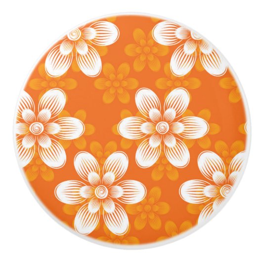 Blumen-Muster Keramikknauf (Vorderseite)