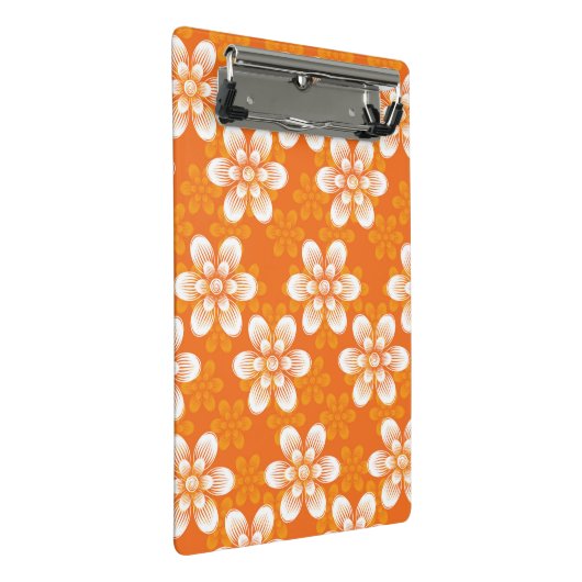 Blumen-Muster Mini Klemmbrett (Schrägansicht)