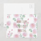 Blumen-Muster Postkarte (Vorne/Hinten)