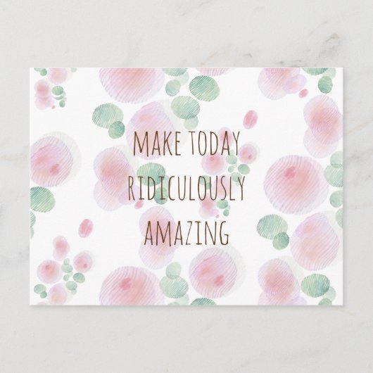 Blumen-Muster Postkarte (Vorderseite)