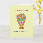 Blumen-Muttertag-Cousin-Karte Karte (Gelbe Blume)