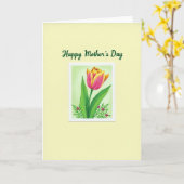 Blumen-Muttertag-Tulpenkarte Karte (Gelbe Blume)