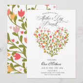 Blumen Muttertags-Brunch Einladung (Vorne/Hinten)